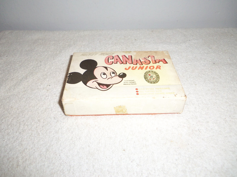 Vintage 1950 Walt Disney "Mickey Mouse Canasta Junior" Card Game