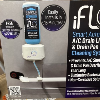 iFLO Smart Automated A/C Drain Line Cleaning System  IFLOKIT01 15 Minute Install