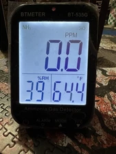 NEW BTMETER BT-535G Portable NH3 Ammonia Air Quality Monitor +Humidity +Temp