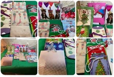 Lot of 19 Assorted Christmas & Holiday Gift Bags – Various Sizes & Designs
