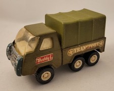 Vintage Buddy L Army Transport Pressed Steel Toy Truck