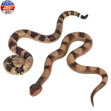 2Pcs Realistic Fake Snakes Toy Lifelike Rubber Rattlesnake Snake -to Keep Birds
