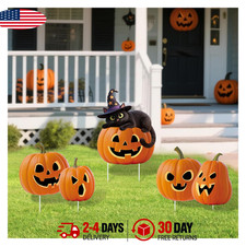 Halloween Yard Signs with Stakes, Outdoor Decorations, Waterproof Corrugated