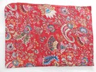 Indian Handmade Blankets Red Color Kantha Bedspreads Home Decorative Coverlets