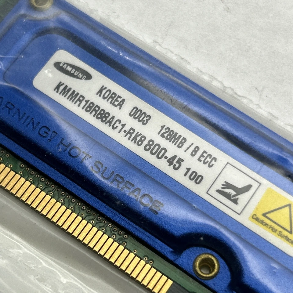 256MB 2x128mb 800-45 184 pin RDram Memory Rambus ECC Samsung MR 128MB - Image 2 of 4