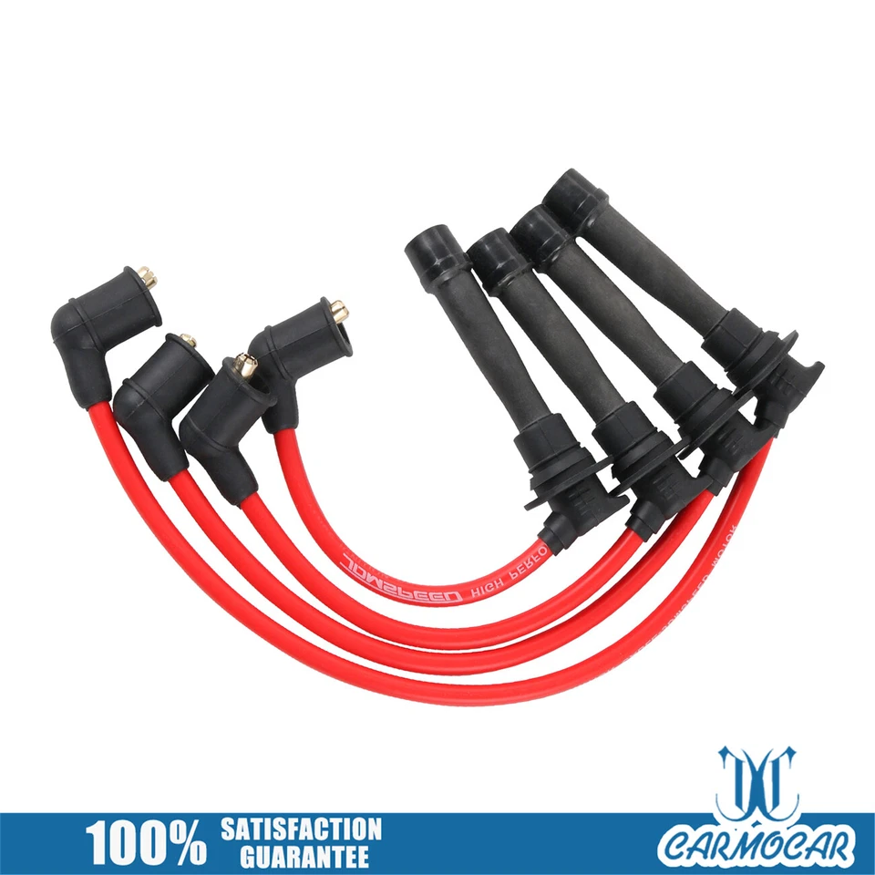 Red JDMSPEED Ignition Spark Plug Wires Set FOR 1990-00 Mazda Miata 1.6L 1.8L Foto 4 de 4