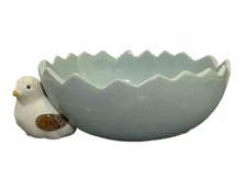 Broken Egg Dish 3D Baby Bird Blue Candy Bowl Easter 2005 Harry & David Succulent