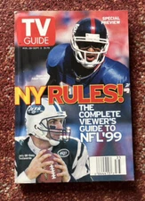 TV Gude NY RULES Complete Viewer's Guide NFL '99 August 28-3 Sept 1999