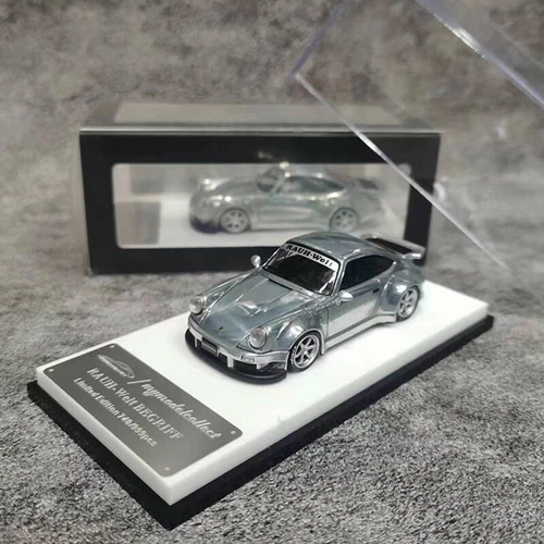 MC 1:64 Modellauto Porsche RWB 930 Alu Die-Cast Fahrzeug Duck Wing Version - Bild 1 von 4