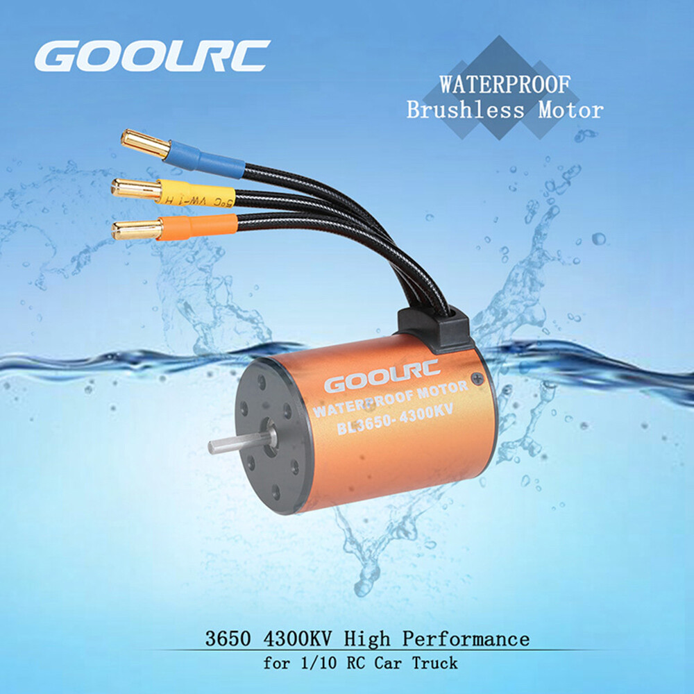 GoolRC 3650 4300KV Brushless Motor +60A ESC Combo Set for 1/10 RC
