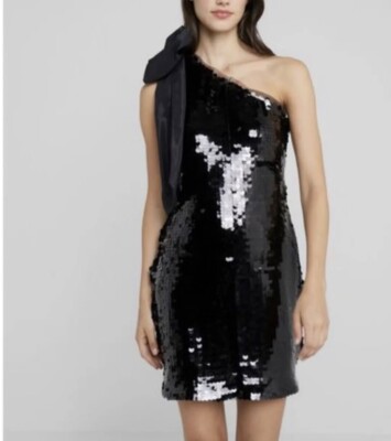 liu jo kleid 42 40 One Shoulder Dress Schwarz Pailletten Partydress Cocktail