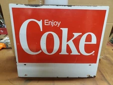 VINTAGE tin Enjoy  coke sign  16 x 14 AA