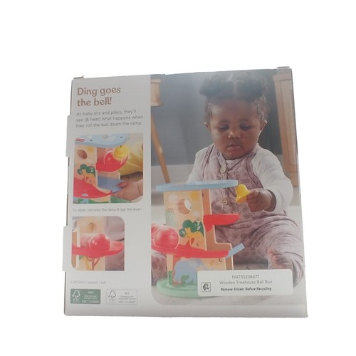 Fisher-Price Wooden Treehouse Ball Run Baby Toy for Developmental Play HXT92 - Picture 4 of 6
