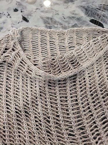 NWT Cupshe Live Life on the Beach Taupe Crochet Long Sleeve Cover Top Women's XL - Picture 14 of 14