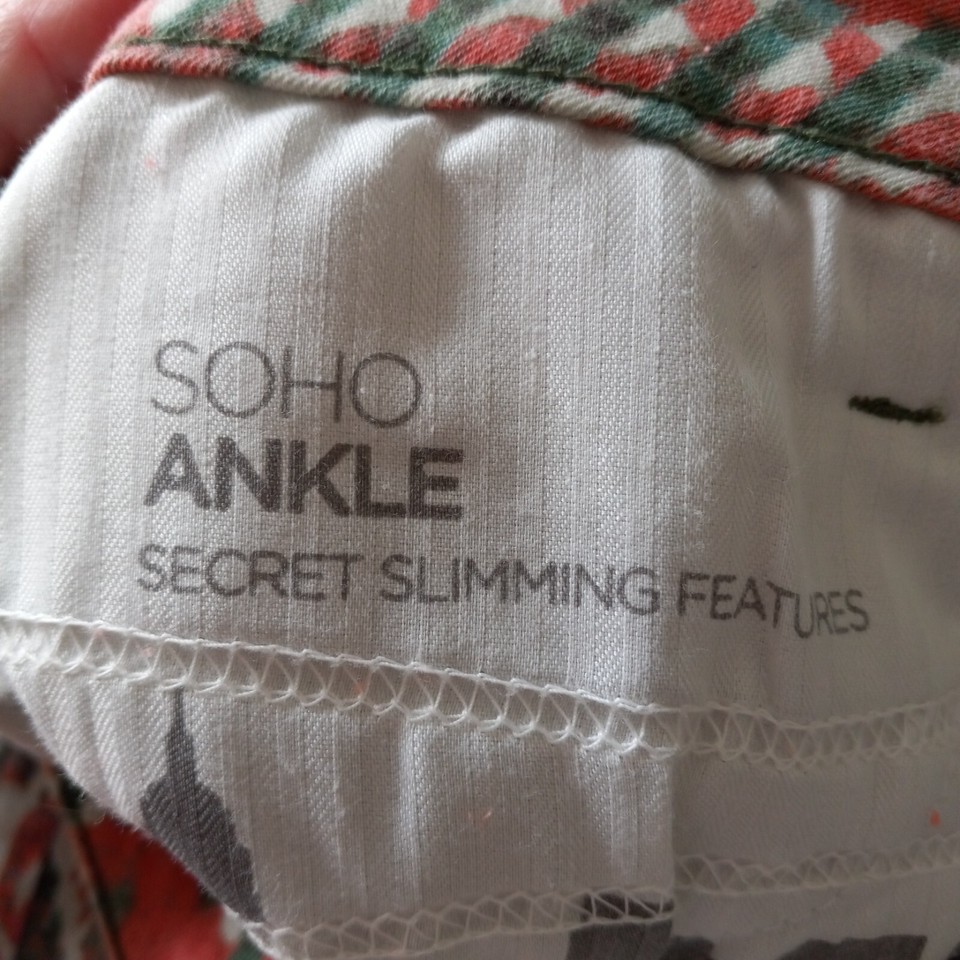 Jones New York Jeans Pants Women's Size 6 Soho Ankle Green Pink