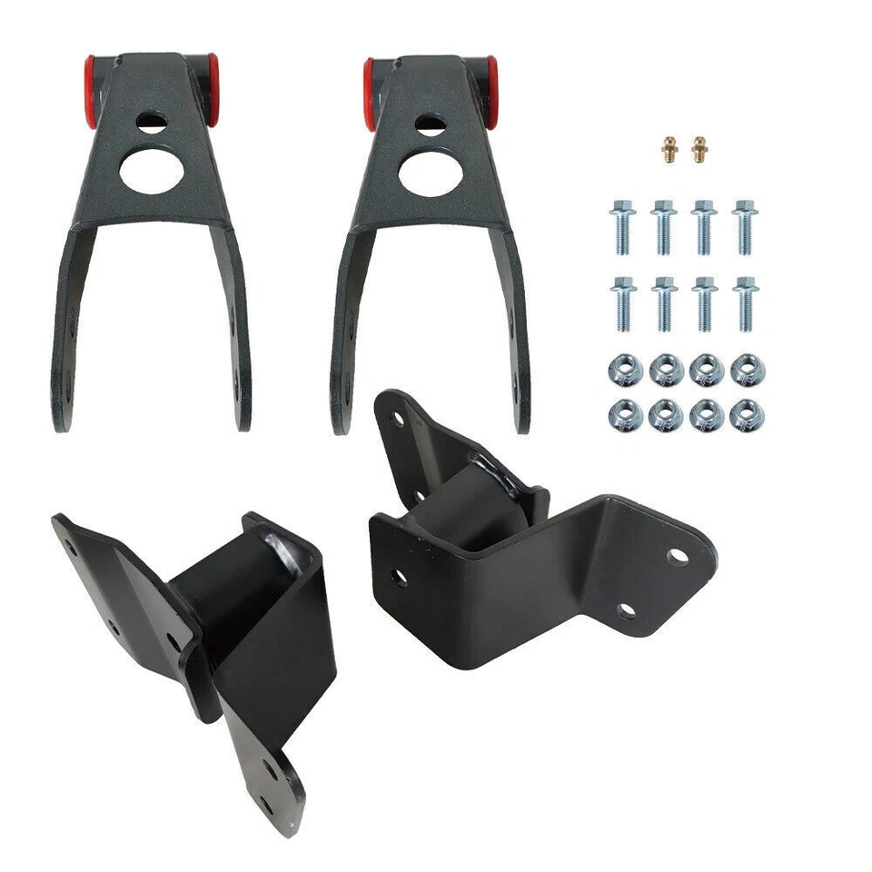 4" Lowering Parts Drop Shackles & Hangers for 1988-1998 Chevy GMC C1500 Foto 2 de 4