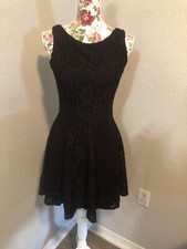 NWT Speechless $69 Black Lace W/Glitter Party Cocktail Dress Juniors Size 11 L