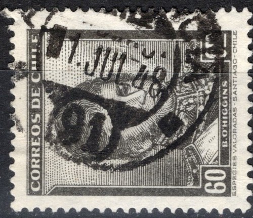CHILE STAMP RPO RAILWAY CANCEL AMBULANCIA # 91