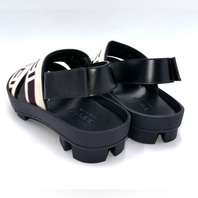 GUCCI Nylon Cirano Lux Stripe Mens Cleat Sole Slingback  display picture 3