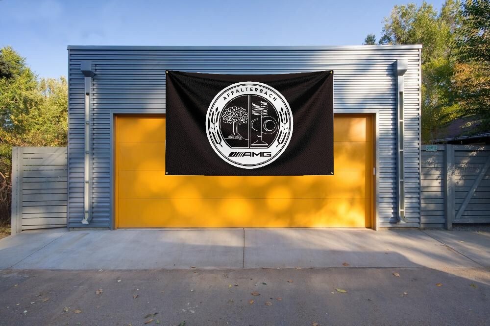 Mercedes Benz AMG 3x5 FT Logo Flag Car Racing Banner Workshop Cave