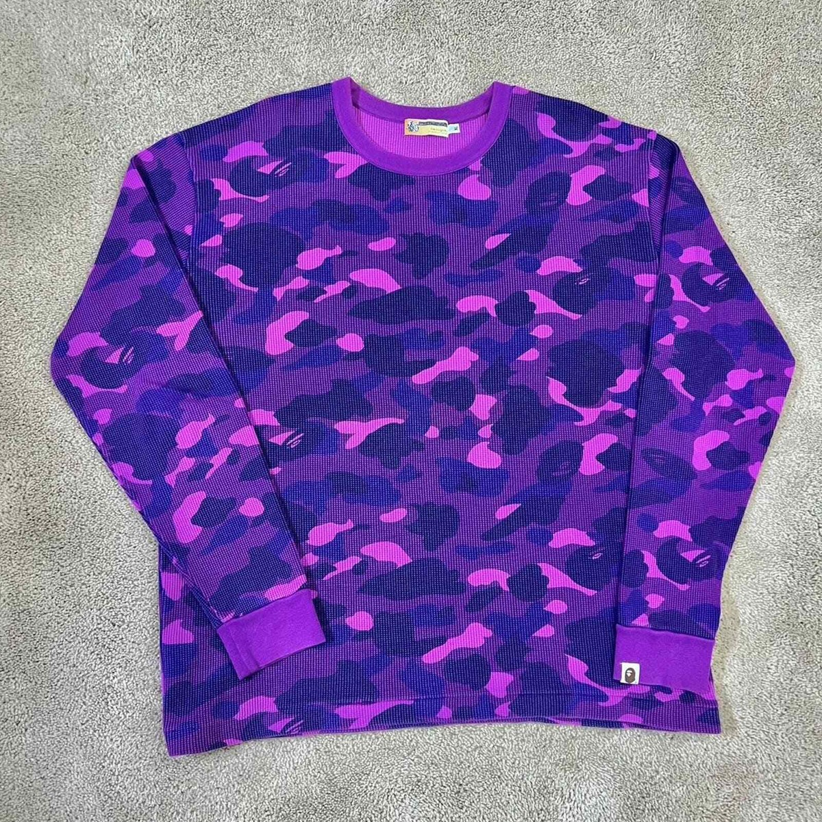 Og bape purple camo thermal longsleeve | eBay