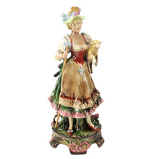 Gräfenthal Porzellan Figur BÄUERIN Thüringen Porcelain Figurine BIG 42,5cm RAR
