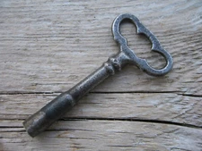 Nice Old Antique Vintage Steel Skeleton Winding Key Clock Victorian