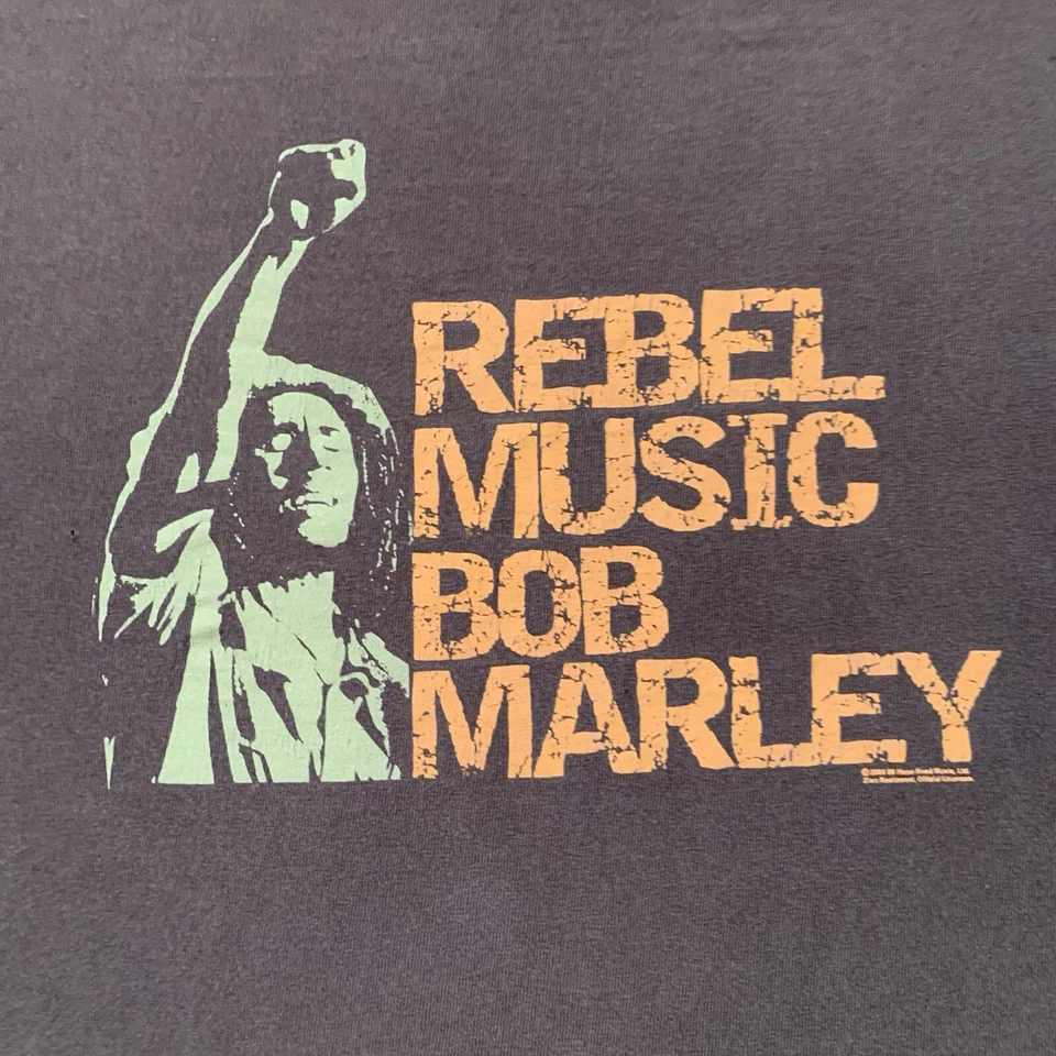 Винтажная музыкальная рубашка Bob Marley Rebel размер L футболка регги музыка коричневый Zion - Изображение 2 из 4