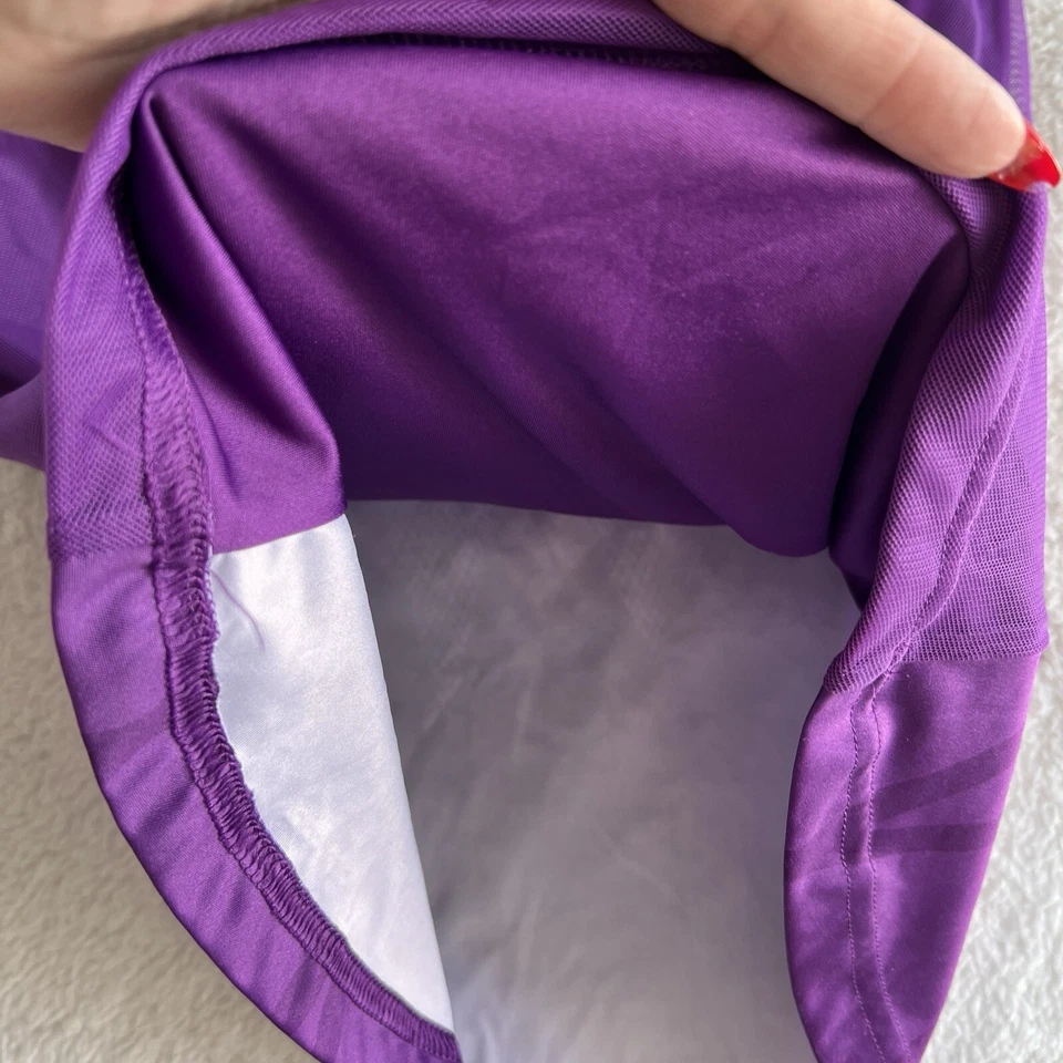 Camisa Atlética Adidas Para Mujer Talla Mediana Púrpura Ajustada Blusa Entrenamiento en Capas Foto 4 de 4