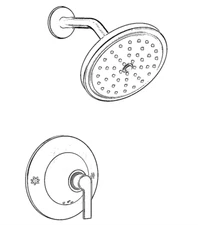 Moen TS2202BL Doux 2.5 GPM Pressure Balancing Shower Trim Package. Matte Black