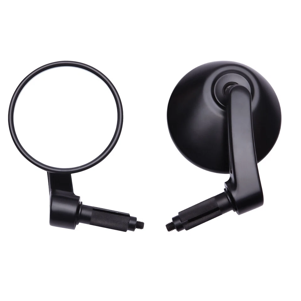 Black Round Rearview Mirrors Set Custom Aluminum For Vespa sprint 150s GTS GTV Foto 4 de 4
