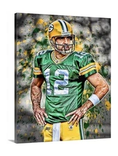Aaron Rodgers Green Bay Packers Canvas 16x20 Football Quarterback