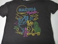 Disney Lion King Hakuna Matata Black Cotton T-shirt Kids Size S