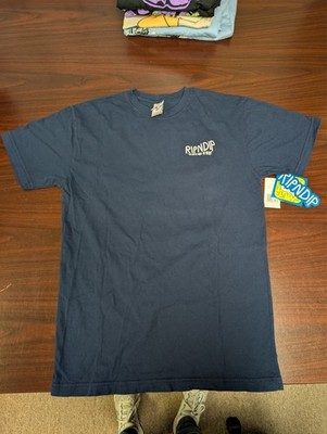 RIPNDIP The Great Wave Of Nerm Navy Cat T-Shirt Medium NWT 23