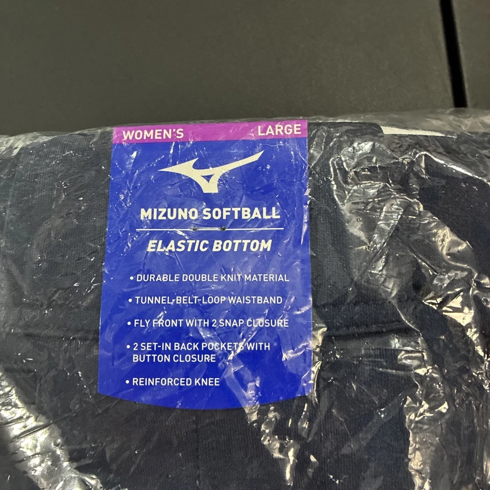 Pantalones de softbol para mujer Mizuno talla grande, azul marino Foto 3 de 4