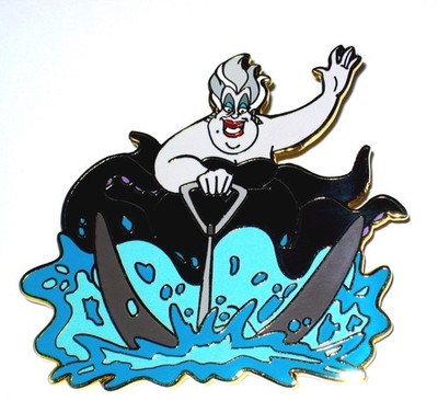 RARE LE 100 Disney Auctions Pin Ariel Evil Villain Ursula Water Sports Skiing LE