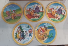 McDonald's VTG 1977 Seasons 10" Melamine Plates Lot of 5