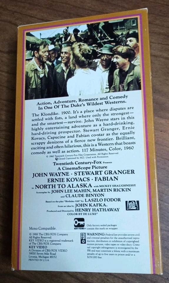 Джон Уэйн, севера на Аляску - Стюарт Грейнджер, Эрни Ковач фильм на видеокассетах 1988 📼 - Изображение 2 из 4