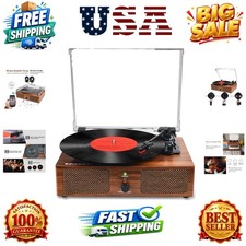 Vinyl Record Player Wireless Turntable with B...