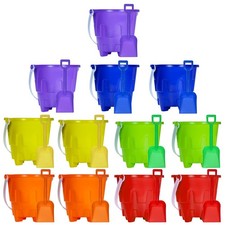 5.63 Inch Sand Castles Beach Buckets and Shovel Set,Sand Bucket Water Bucket ...