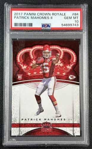 PATRICK MAHOMES II PSA 10 2017 PANINI CROWN ROYALE #84 ROOKIE RC CHIEFS 743