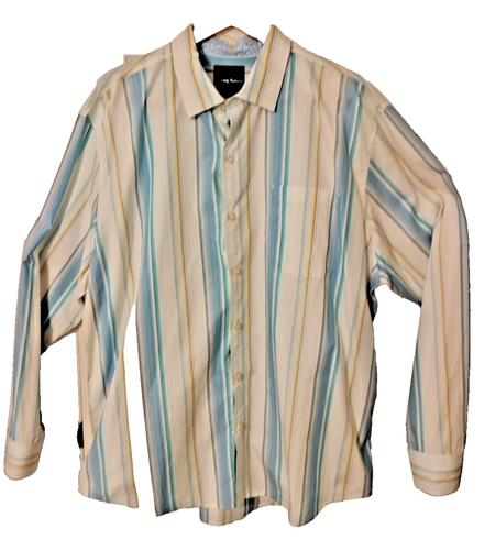 Tommy Bahama Mens XXL 100% PIMA COTTON Shirt Striped Nautical Casual Button Down - Picture 2 of 24