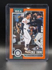 2026 Topps Series 1 Cole Young #129 WALK this WAY Orange #d /25 Rookie Mariners