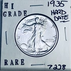 1935 LIBERTY WALKING SILVER HALF DOLLAR HI GRADE U.S. MINT RARE COIN 7238
