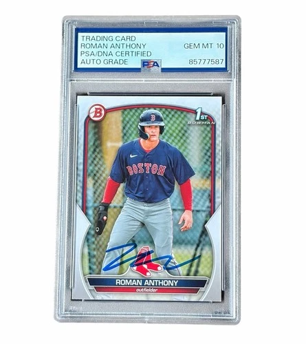 Roman Anthony Signed First Bowman Paper Card Boston Red Sox Auto PSA 10