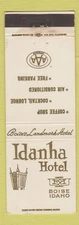 Matchbook Cover - Idanha Hotel Boise ID