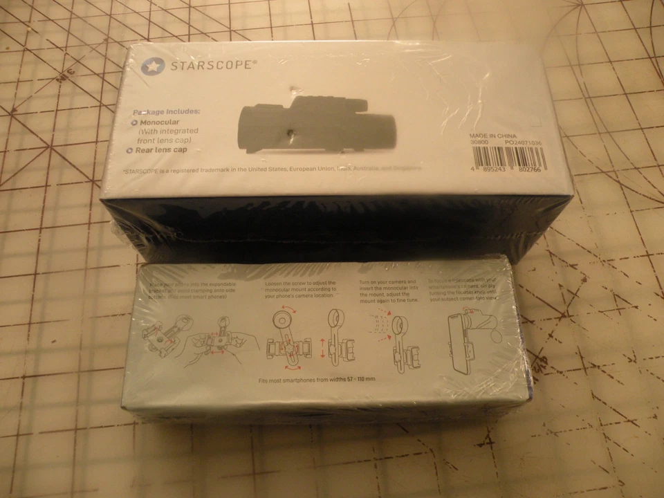 Starscope Monocular Telescope W/ 10x Adjustable Magnification MOBILE PHONE MOUNT - Image 2 of 2