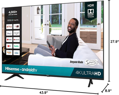 Hisense 50-Inch Class H6570G 4K Ultra HD Android Smart TV with