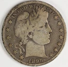VG 1898 Barber Half Dollar