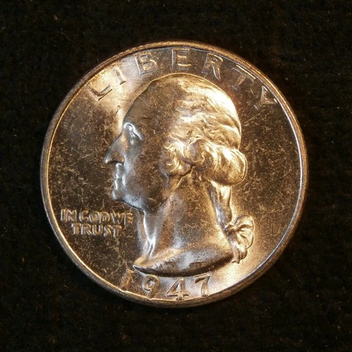 1947-S WASHINGTON QUARTER BU